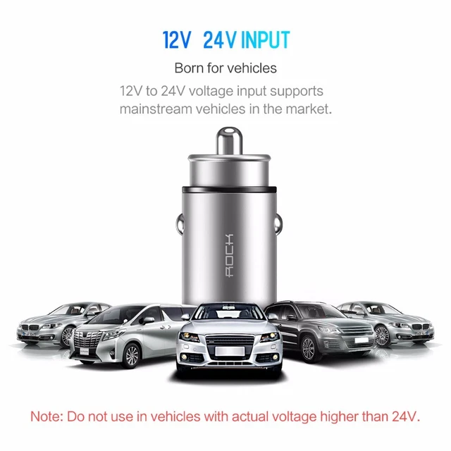 Caricabatterie USB Auto Accendisigari Auto Auto Adattatore di Ricarica Cellulare Navi 4,8A 2*USB