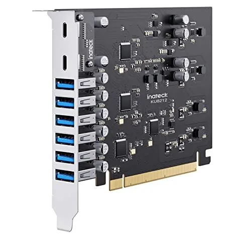 Carte PCIe 1 port USB 3.2 Gen 2x2 - Carte Contrôleur USB-C SuperSpeed  20Gbps PCI Express 3.0 x 4 - Carte Adaptateur PCIe USB Type-C Additionnelle  