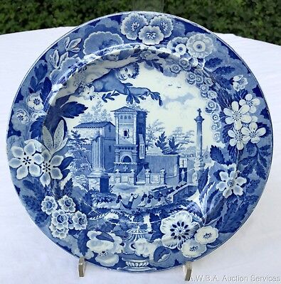 Don Pottery Swinton Yorkshire Italianate Procession Plate early 19th Century