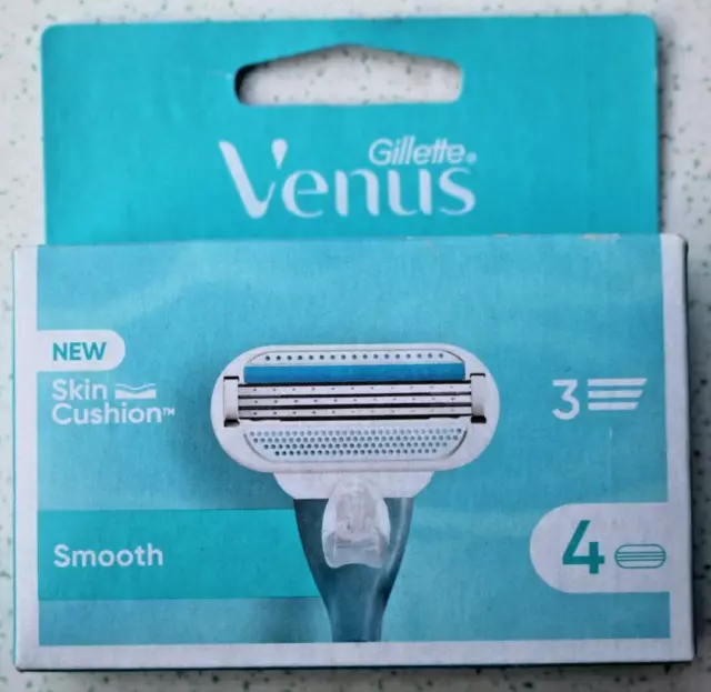 Gillette Venus Smooth With Skin Cushion Close And Clean 4 Pack