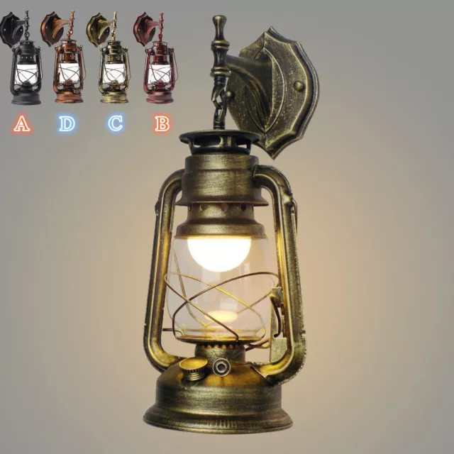 Retro Antik Vintage Exterior Laterne Lampe Wandleuchte Leuchte Haus Dekoration
