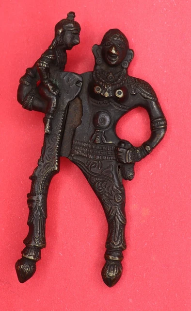 Mother & Child Design Vintage Style Brass Sarota Betel Nutcracker Supari Cutter