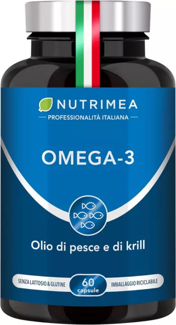 Omega 3 | Nuova Formula | Krill Antartico | Olio Di Pesce | Antiossidante | Funz