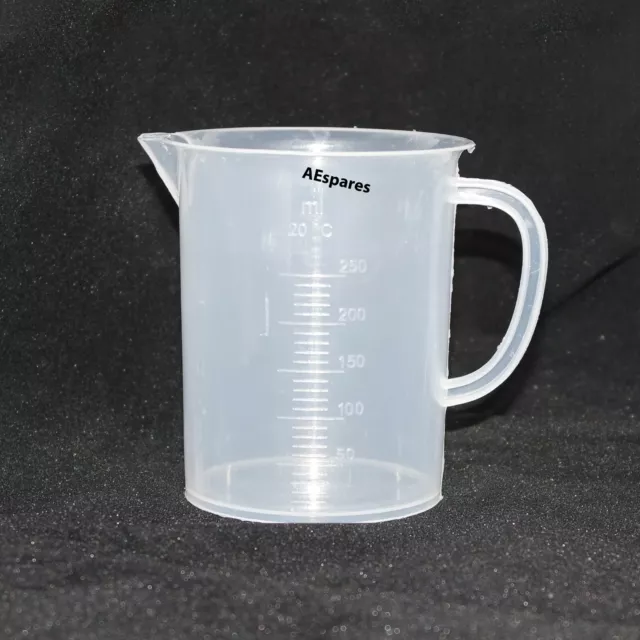 New 250ml Clear Plastic Cup Liquid Pitcher Measuring Cup With Handle