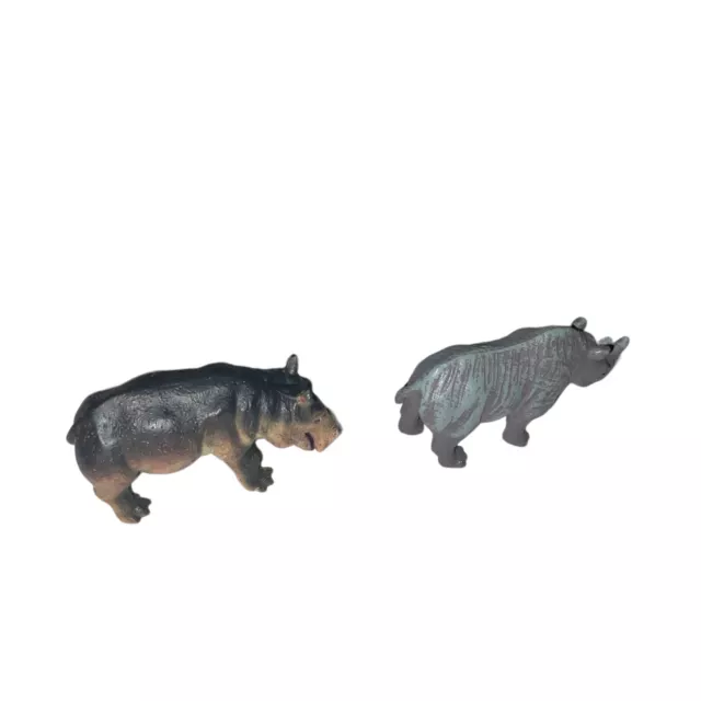 Yowie Hippopotamus And Rhino Figure 2