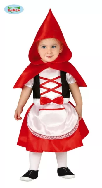 Costume Cappuccetto Rosso Carnevale Vestito Guirca Neonata Abito Foresta Bambina