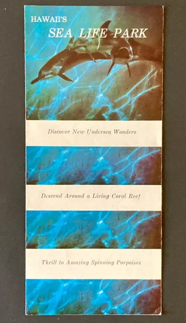 Vintage 1960s Hawaii's Sea Life Park at Makapuu Point Fold Out Souvenir Brochure