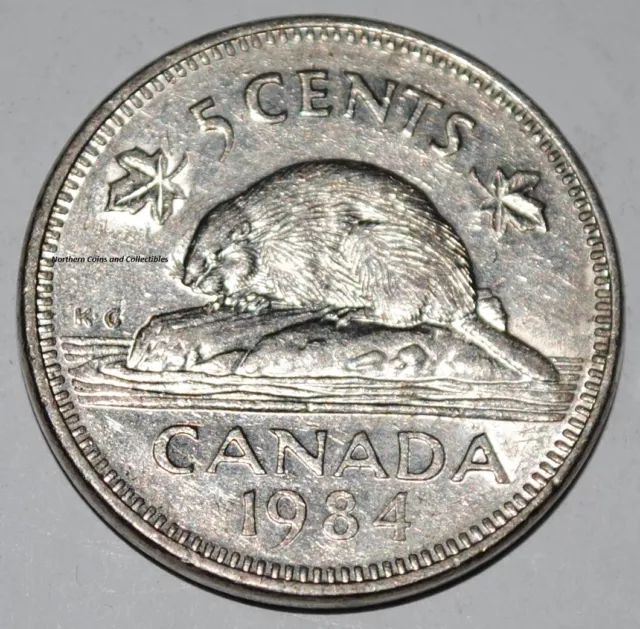 Canada 1984 5 Cents Elizabeth II Canadian Nickel Five Cent