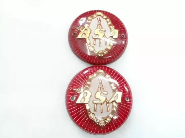 BSA B31 B33 A7 A10 Bleu Pétrole / Carburant Réservoir Badges (Paire) 2