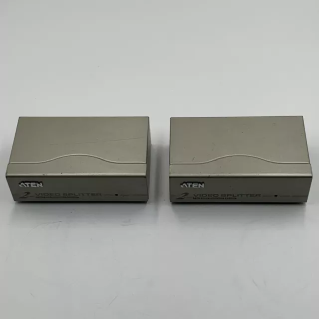 Lot of 2 Pcs - ATEN VS-92A Video Splitter Used