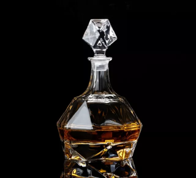 Modern Design Glass Whisky Decanter Wine Bottle White Wine Carafe Brandy 800ml