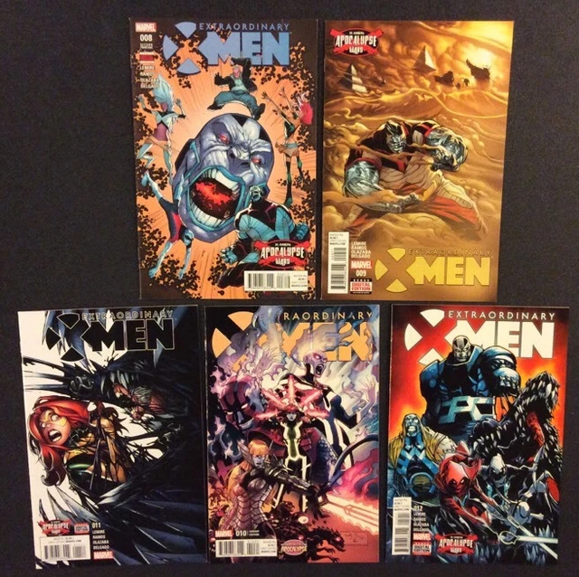 EXTRAORDINARY X-MEN #8 - 12 Comic Books Marvel APOCALYPSE WARS Complete 2016 NM