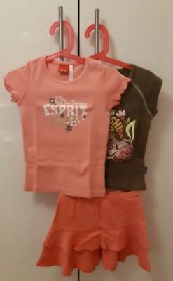 Lotto 3 pezzi abbigliamento 2 t-shirt 1 gonna rosa bimba bambina 4 anni