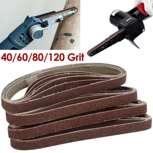 20Pcs Sanding Belts Oxide Belt Sander Belt 40/60/80/120 Assorted Grit Abrasive ☬