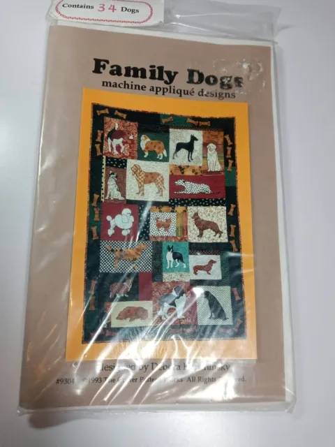 Critter Pattern Works-Family Dogs-Machine Applique Pattern #9304-NEW
