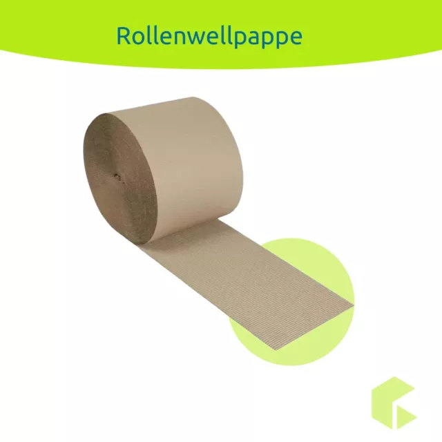 2x Rollenwellpappe Polstermaterial Rolle Breite 20 cm 70 lfm C- Welle Wellpappe