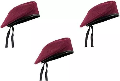 Casquette de béret en laine française unisexe, plan de style militaire...