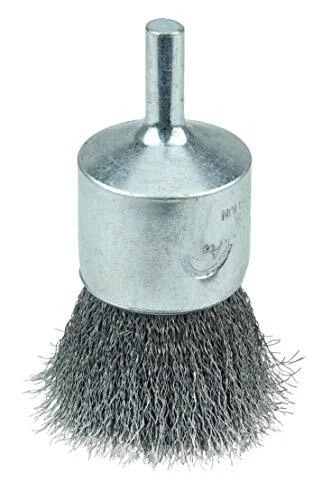 36249 Wolverine 1" Crimped Wire End Brush, .0104" Steel Fill, 1/4" Stem, Made...