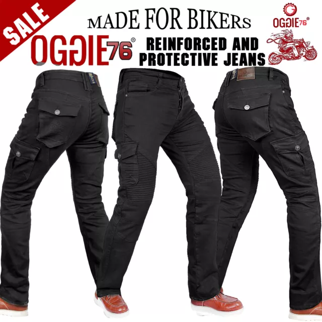 Mens Motorbike Motorcycle jeans Reinforced denim with Protective UKCA AA Trouser
