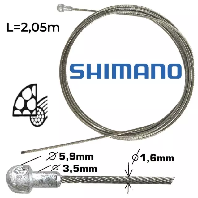 Shimano Bicicleta de Carreras Road Grava Cable de Freno Acero Inox. 1,6 X 2,05m