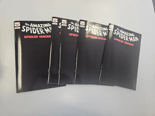 Amazing Spider-Man #26 SPOILER Variant  Set LOT of 5 Copies 2023 Death Ms Marvel