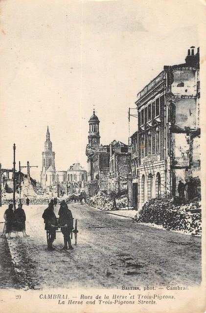 CPA 59 Saint-Python – Rue De Cambrai, Carte Postale Ancienne, Noir Et Blanc, Authentique 1900