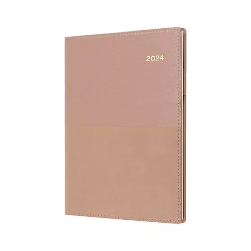 NEW Collins Vanessa - 2024 Diary - Week to View, Size A4, Rose Gold Diary