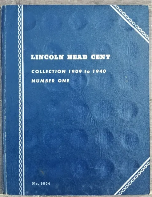 Lincoln Head Cent collection 1909-1940 in Whitman Folder. 56 coins filled.