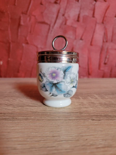 Cuit-œuf Ancien Wedgwood Porcelaine - Décor Oiseaux Et Fleurs - XIXe Siècle