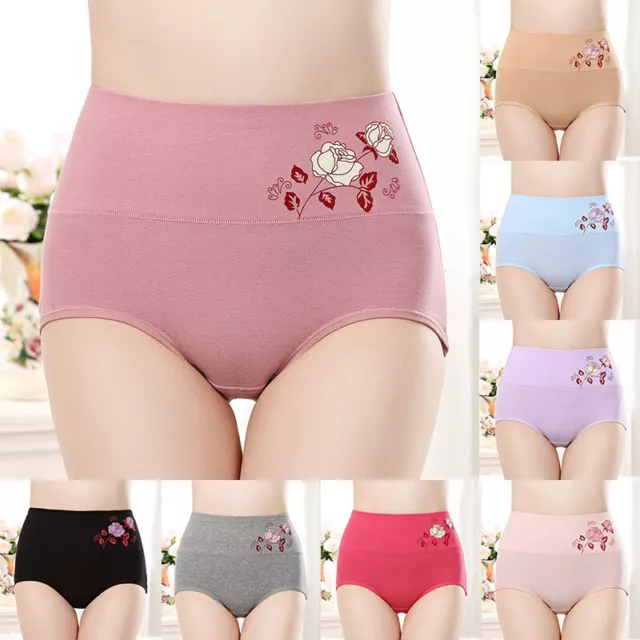 Lot De 5 Femmes Taille Haute Stretch Ventre Plat Modelant Culotte sous-Vêtemen ✿