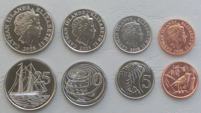 Kaimaninseln / Cayman Islands Kursmünzensatz KMS 2005-2008 unz.