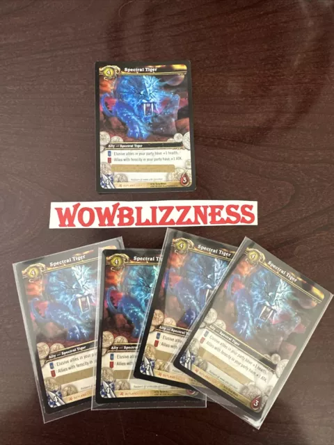 🔥🐅 World of Warcraft SPECTRAL TIGER - WoW TCG Loot Card - UNSCRATCHED Code
