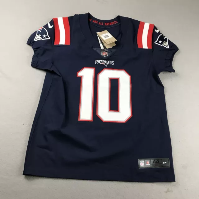 NIKE NEW ENGLAND Patriots Jersey Mens 44 Large Blue Jones 10