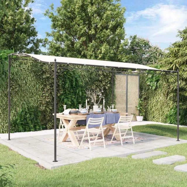 Markise Creme 4x3 m 180 g/m² Stoff und Stahl vidaXL