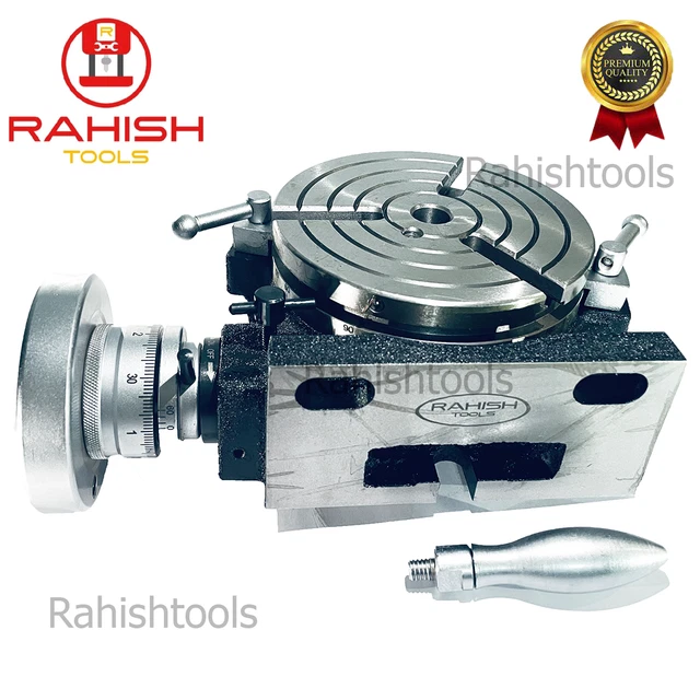 New HV6" precision Horizontal & Vertical 3 slot Rotary Table USA Rahistools