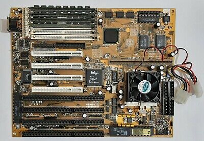 Gigabyte GA-586HX 1.55 Sockel 7 ISA Mainboard + Pentium 200MHz + 64MB EDO-RAM