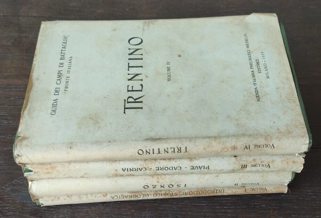 Guida dei campi di Battaglia Fronte Italiano Michelin Editrice 4 Volumi 1919