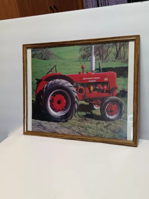 11 x 14 Vintage McCormick Deering Tractor picture framed field farming