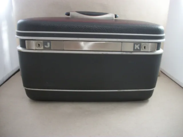 Vintage Samsonite Silhouette Train Case Luggage Makeup Case With Tray & Mirror