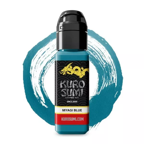 KURO SUMI Tattoo Ink ● MIYAGI BLUE ● 22ml (.75oz) ● Australian Distributors