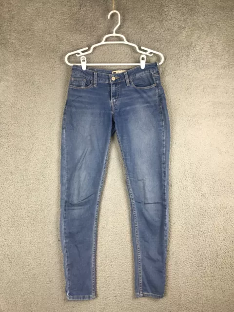 Levis Womens Low Rise Skinny Stretch Blue Jeans Size 28 30x29