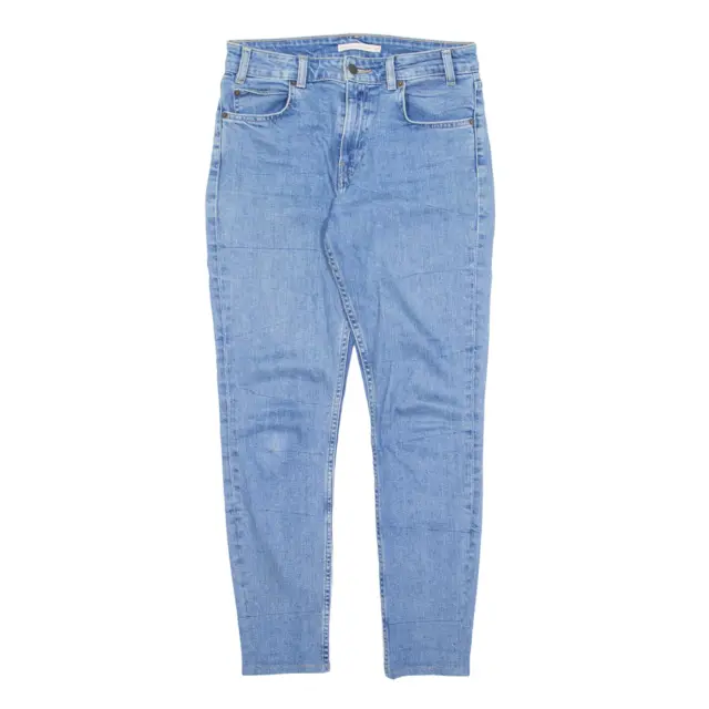 LEVI'S 721 Jeans vintage altipiani blu denim pietra skinny lavati da donna W27 L27