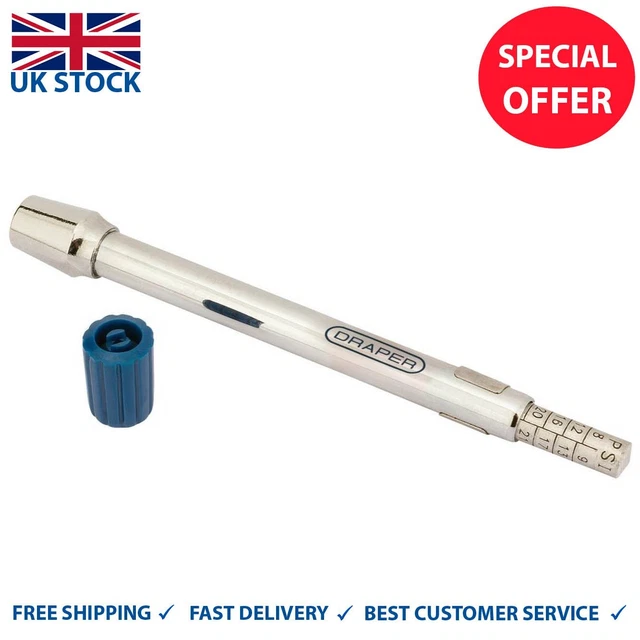 Draper 91357 Tyre Pressure Gauge - 0-100psi / 0-7bar With Flexible Hose & Air Release