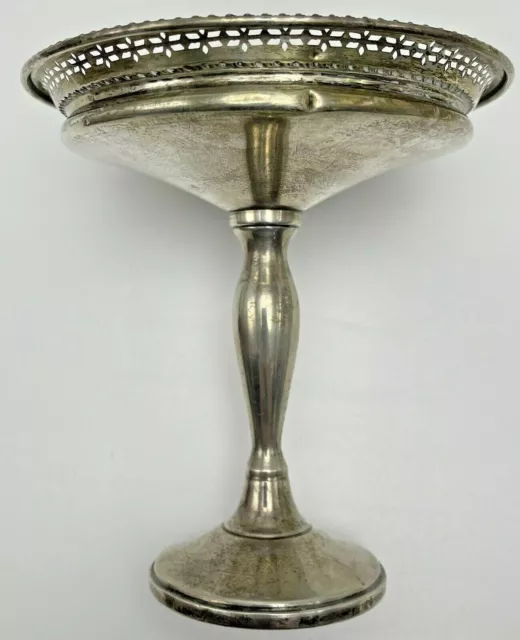 Sterling Silver Pedestal Candy Dish M Fred Hirsch Co Weighted No 316