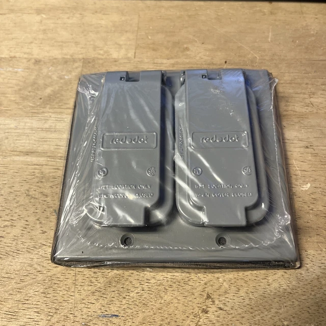 RED DOT Metal GFCI Outlet Gray COVER 2CCG Brand New