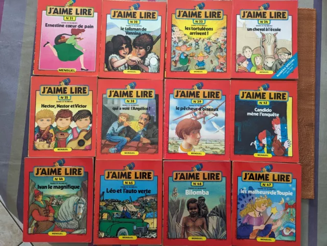 lot 12 anciens J' AIME LIRE / années 1979 , 1980 parmi les n° 31 à 47 /J.L Floch