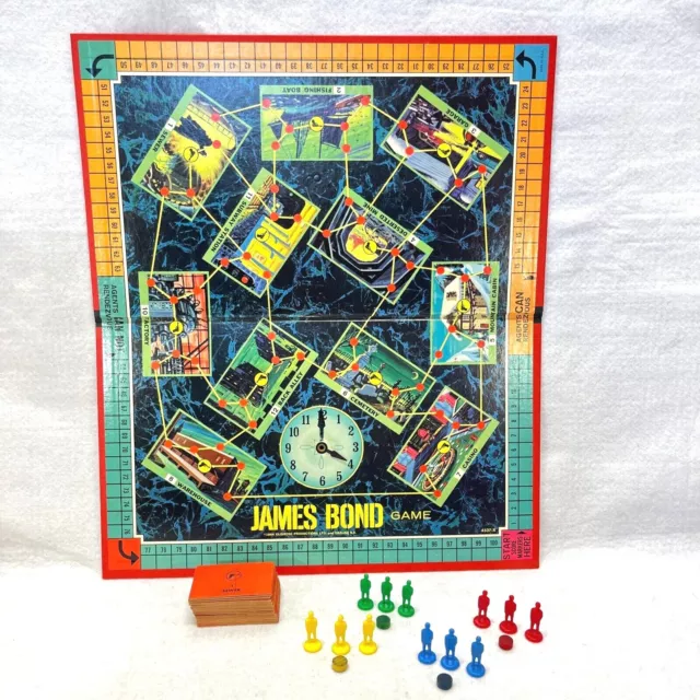 1964 Milton Bradley James Bond Secret Agent 007 Board Game Vintage Complete