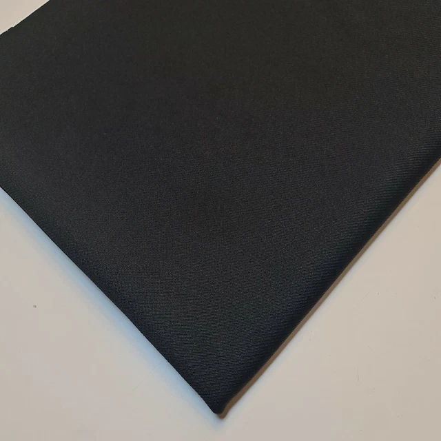 Black Viscose Drill Stretch Material Spandex Jersey Dress Craft Fabric 58" Meter