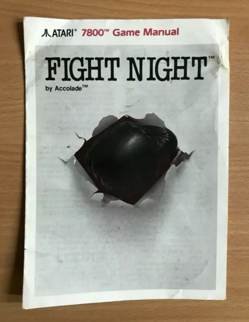 ATARI 7800 - FIGHT NIGHT - Instruction Manual