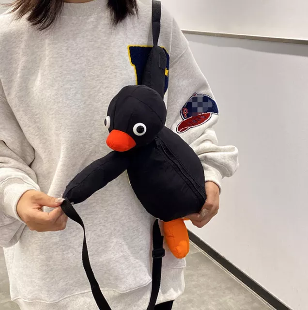 38CM Pingu Penguin Banpresto Plush Backpack Stuffed Toy Doll Bag Shoulder Bag